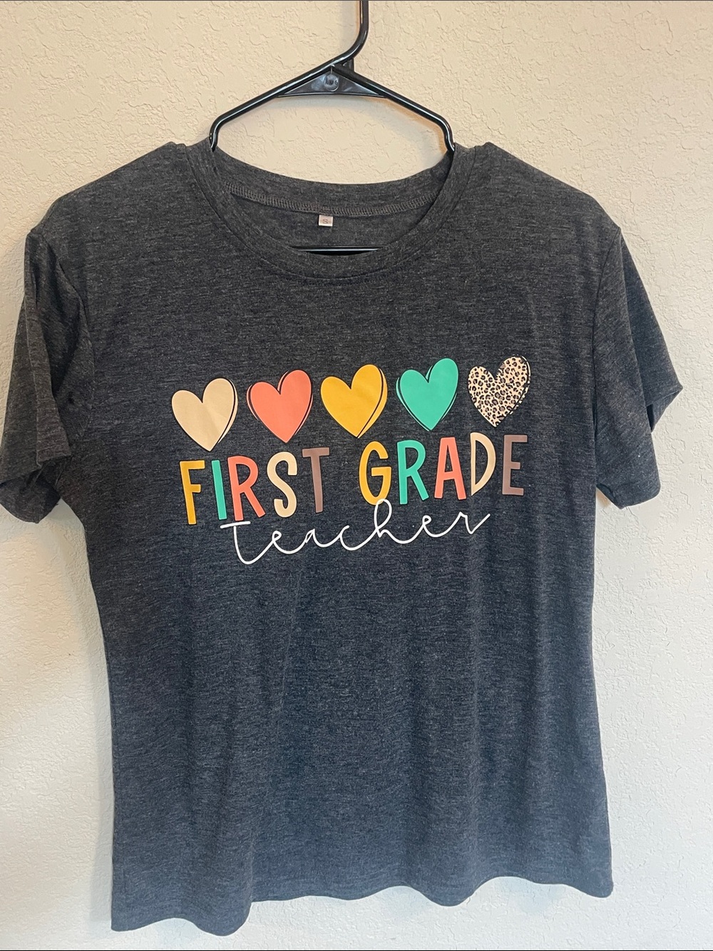 First Grade Teacher Heart Graphic Tee